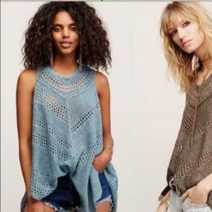 Crochet tank top bikini coverup